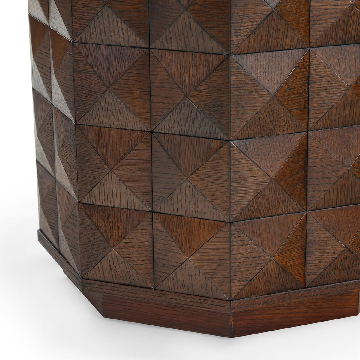SAFAVIEH Couture Collection - Patty Walnut Accent Table, Octagonal Side Table, Carved Design, Fully Assembled (SFV7252B)