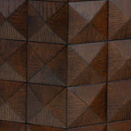 SAFAVIEH Couture Collection - Patty Walnut Accent Table, Octagonal Side Table, Carved Design, Fully Assembled (SFV7252B)