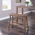 Boraam Sonoma Counter Height Backless Bench - Barnwood Wire-Brush Finish