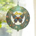 Personalized Butterfly Wind Spinner 3D Stainless Steel, Butterfly Garden Spinner Hanging Outdoor Decor, Wind Spinners Outdoor, Custom Gift for Grandmother, Mom, Wife