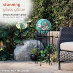 Alpine Corporation HMD194 Outdoor Glass Mosaic Gazing Globe Yard Decoration, 10"Diameter, Dragonfly Duo