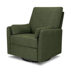 Carter's by Davinci Ethan Swivel Recliner in Performance Forest Green Linen, GREENGUARD Gold & CertiPUR-US® Certified