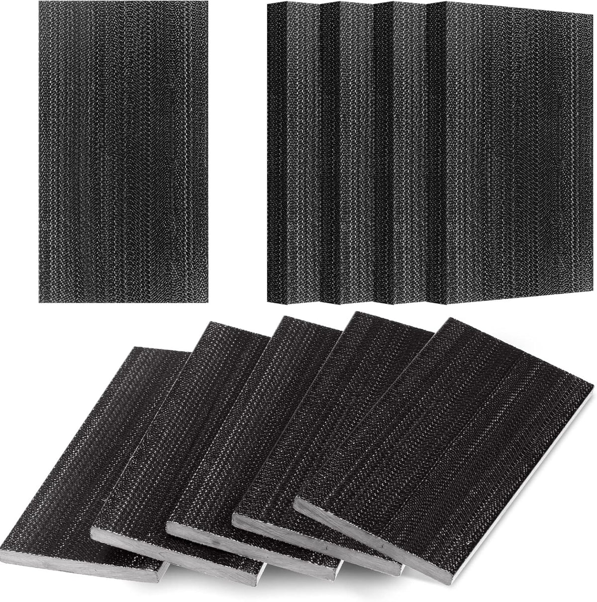 Tondiamo Patio Chair Spring Plates Black Swivel Rocker Fiberglass Spring Plates Replacement Parts for Universal Outdoor Patio Furniture, 5 x 2.5 x 0.25 Inch(Black,10 Pieces)
