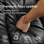SAMERY Power Recliner Chair, Electric Wall Hugger Recliner Chair Reclining Sofa Home Theater Seating for Living Room with Massage & Heat, USB, LED Lights, Cup Holders, Side Pockets, Lumbar Pillow