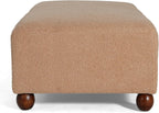 Christopher Knight Home Rika 48" Comfy Boucle Upholstered Bedroom Bench, Ottoman Bench with Rounded Wooden Legs, Spacious Seating, Long Footstool for Living Room, Entryway Bench, Tan Brown