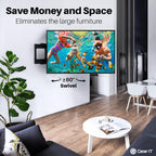 GEARit TV Wall Mount/Monitor (TVs 37 to 80 inch) Up to 132lbs - Full Motion Swivel, Tilt, Articulating Arm, Vesa 200 300 400 600