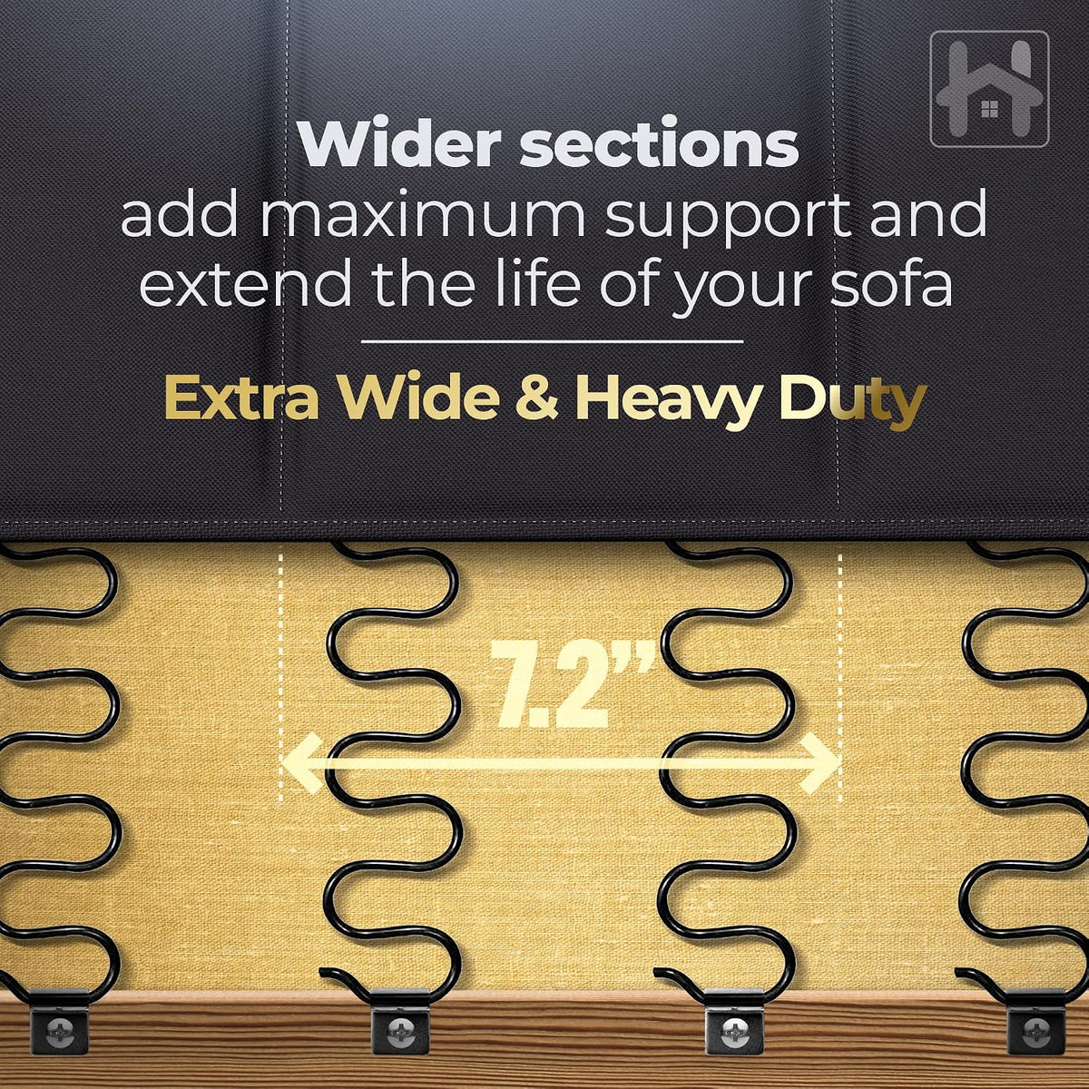 Golden Home Essentials Heavy Duty Couch Support for Sagging Cushions – 25in x 72in Extra Wide Sofa Cushion Board - Anti-Slip Sofa Cushion Support Board | Breathable Material