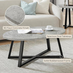 Polay Coffee Table Set 3-Piece Oval Wood with 2 Round End Tables | Modern 3-piece set with durable MDF tops and solid rubberwood legs. Oval coffee table plus two round end tables for a co