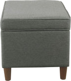 Spatial Order Home Decor | Dinah Collection Modern Storage Ottoman | Ottoman with Storage for Living Room & Bedroom (Cool Light Gray)