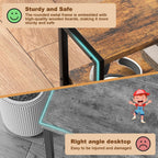 Small Narrow Side Table with Drawers, Skinny End Table for Small Spaces, Slim Nightstand with Storage, sofa bedside Table in Living Room, Bedroom, Study, kitchen and Balcony (Rustic Brown)M-LBZ83B1V1