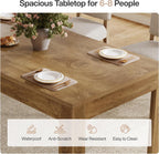 Tribesigns Dining Table for 6-8, 78.7-Inch Long Rectangle Kitchen Table, Modern Kitchen Dining Room Furniture, (78.74" L x 27.56" W), Brown