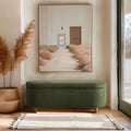 Bailey Boucle-Style Curved Storage Accent Bench