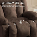 Korser Dual Motor Power Lift Recliner Chair for Elderly with Massage and Heat, Oversized Electric Recliner with Side Pockets, Living Room, Waffle, Brown
