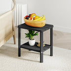 PatioZen Coffee Table Small Outdoor Side Table Weather-Resistant & Easy Assemblyr Patio Furniture,Resin Porch Table for Porch, Balcony, Indoor & Outdoor Use(Black)