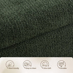 47'' Modern Storage Ottoman Benches with Walnut Wood Legs Ottoman Bench with 22 Gallons Storage Space Fabric Upholstered Seating End of Bed Bench for Bedroom for Livingroom Green