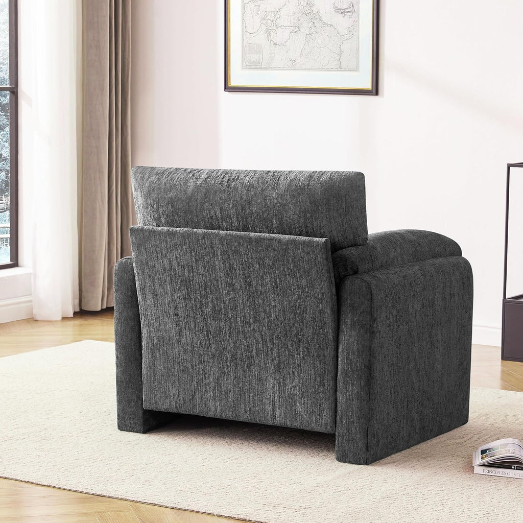 Howjoe 2 Pack Accent Chair for Living Room, Oversized Armchair, Darkgray