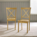 Furniturebox UK Bude Round Wooden Dining Table & 4 Millford Chairs (Oak-Effect & 4 Millford Chairs)