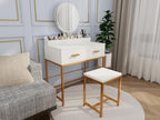 GOWE Vanity Table Set with Storage White Modern Contemporary for Bedroom Furniture