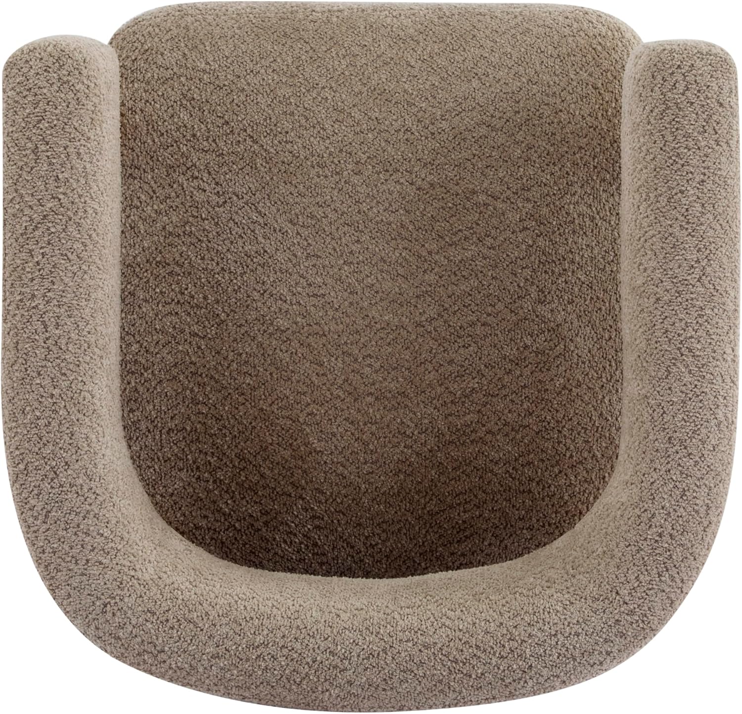 Christopher Knight Home Carly Low Profile Accent Chair, Round Backrest Side Chair, Living Room Armchair with Boucle Fabric Cushion,Comfy Reading Chair for Bedroom,Wooden Single Lounge Sofa,Light Camel