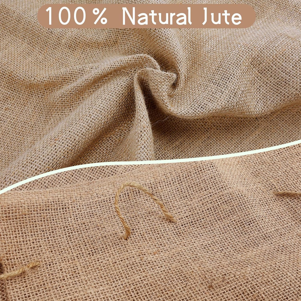Kmise Premium Tightly Woven Burlap Potato Sack Race Bags (Pack of 6)，39"x25" Natural Jute Burlap Sacks for Kids & Adults, Reusable Eco-Friendly Grow Bag for Field Day Games & Harvest Storage