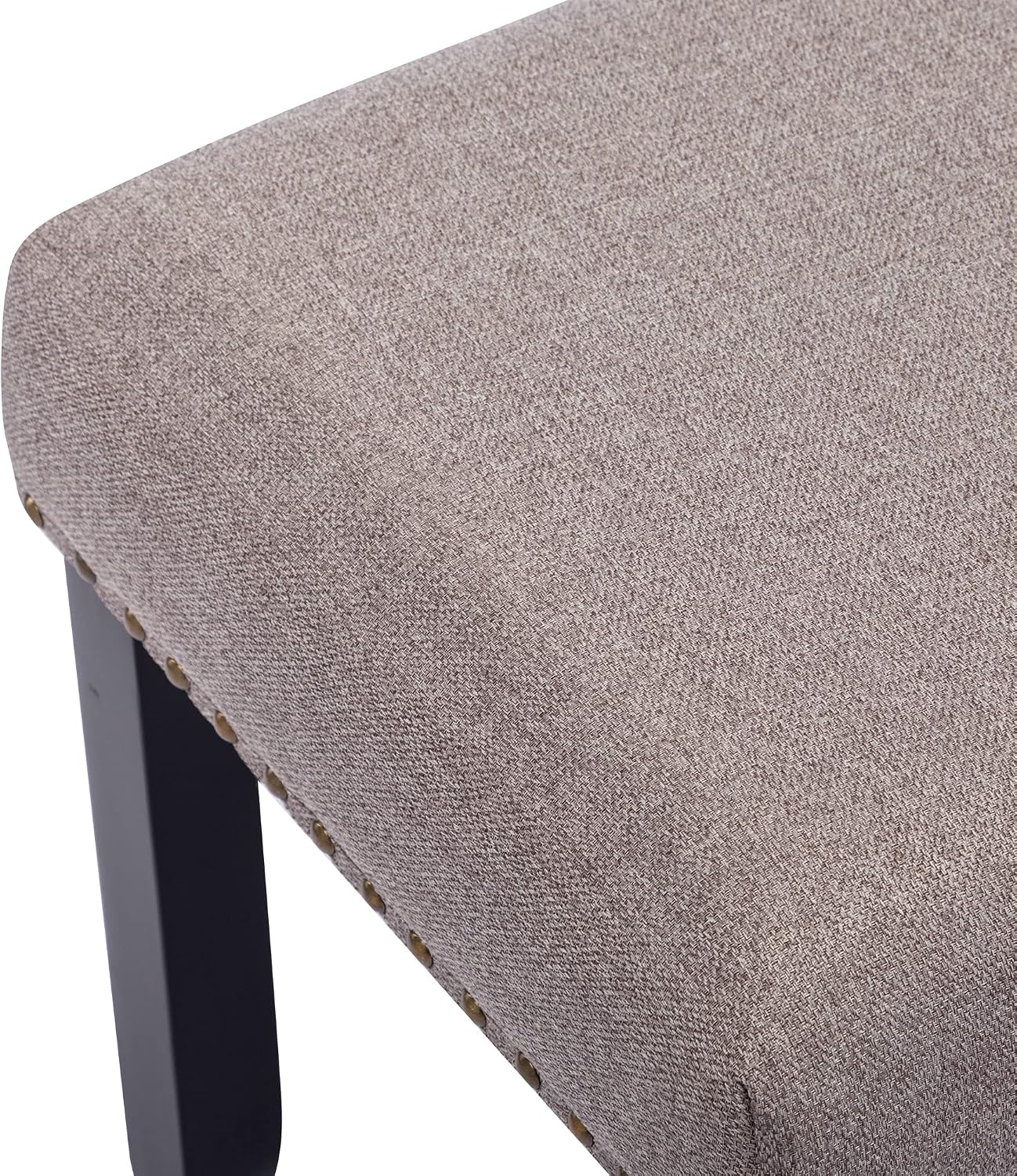 Duhome Elegant Lifestyle Nailhead Trim Bench, Khaki, Wood