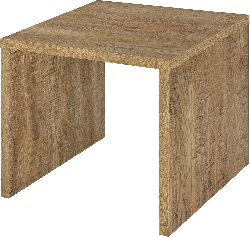 Coaster Home Furnishings - Canoga - Wood - End Table with Square Flat Top, U-Shaped Frame and Rustic Style - Living Room - 23.5-Inch - Mango - 706357