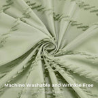 Green Shower Curtain Boho Woven Fabric Shower Curtain Tufted Chervon Textured Shower Curtain Modern Minimalist Shower Curtain for Bathroom Neutral Striped Waterproof Shower Curtain 72 x 72 Inches