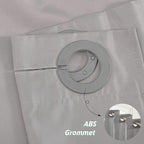 Furlinic No Hook Stall Shower Curtain Fabric,48" Wide Small Narrow Bathroom Curtain with 6 Plastic Built-in Grommets,Waterproof & Machine Washable,Hotel Style,Light Grey,48x84 Inch