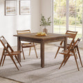 Tribesigns Wood Dining Table Modern Kitchen Table for Dining Room Living Room, 2-4 People Dining Room Table Square Dinner Tables with Wooden Legs Thick Top for Small Space, Grayish-Brown (Only Table)