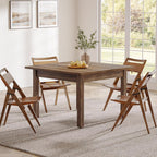 Tribesigns Wood Dining Table Modern Kitchen Table for Dining Room Living Room, 2-4 People Dining Room Table Square Dinner Tables with Wooden Legs Thick Top for Small Space, Grayish-Brown (Only Table)