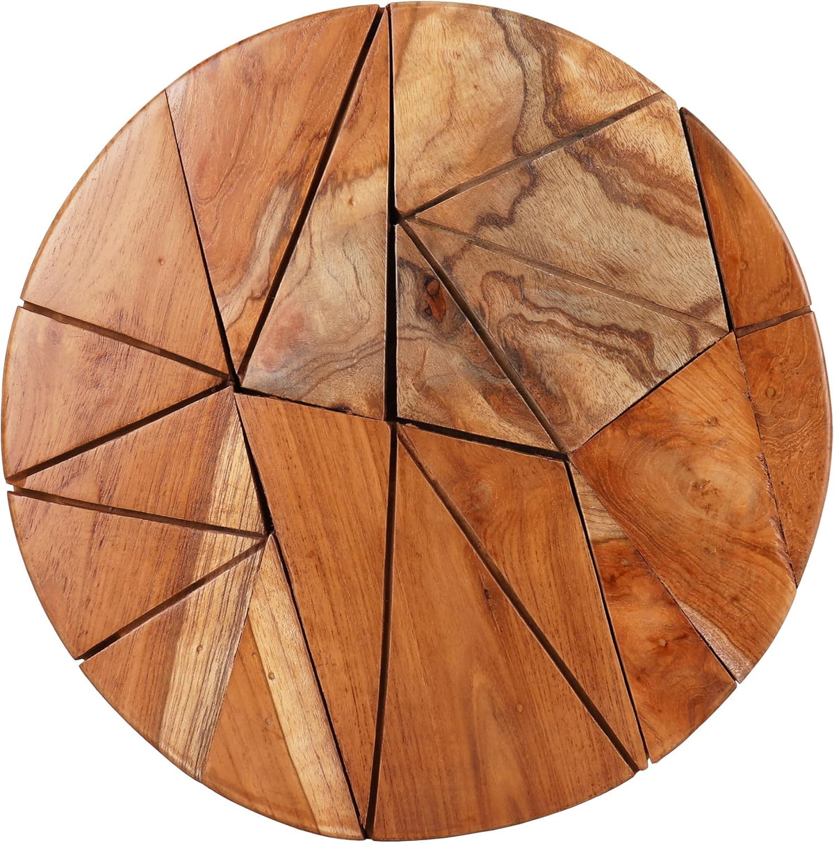 Teak Garden Stool - Rustic Farmhouse Side Table/Patio Side Table - Indoor Outdoor End Table - Indoor Outdoor Stool - Unique End Table