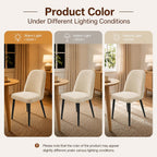 Upholstered Dining Chairs Set of 4, Chenille Fabric Modern Dining Room Chairs, Mid-Century Side Chairs, Kitchen Chairs for Living Room, Restaurant, Cafe, Comedor, Beige
