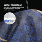 Marble Shower Curtain, Blue Marble Shower Curtain Set, Abstract Luxury Blue Golden Glitter Veins Texture Marble Shower Curtains for Bathroom, Waterproof Fabric, 72 x 78 inches