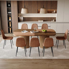 79" Dining Table Set for 8, 9 Piece Dining Table Set, Large Rectangular Farmhouse Kitchen Table with 8 Chairs, Ideal for Family Gatherings，Easy Assembly