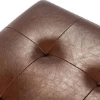 Asense 17 Inch Storage Ottoman Foot Rest,Square Faux Leather Foot Stool,Small Ottoman with Storage,Padded Seat for Entryway,Living Room,Bedroom,Couch,Under Desk,Coffee