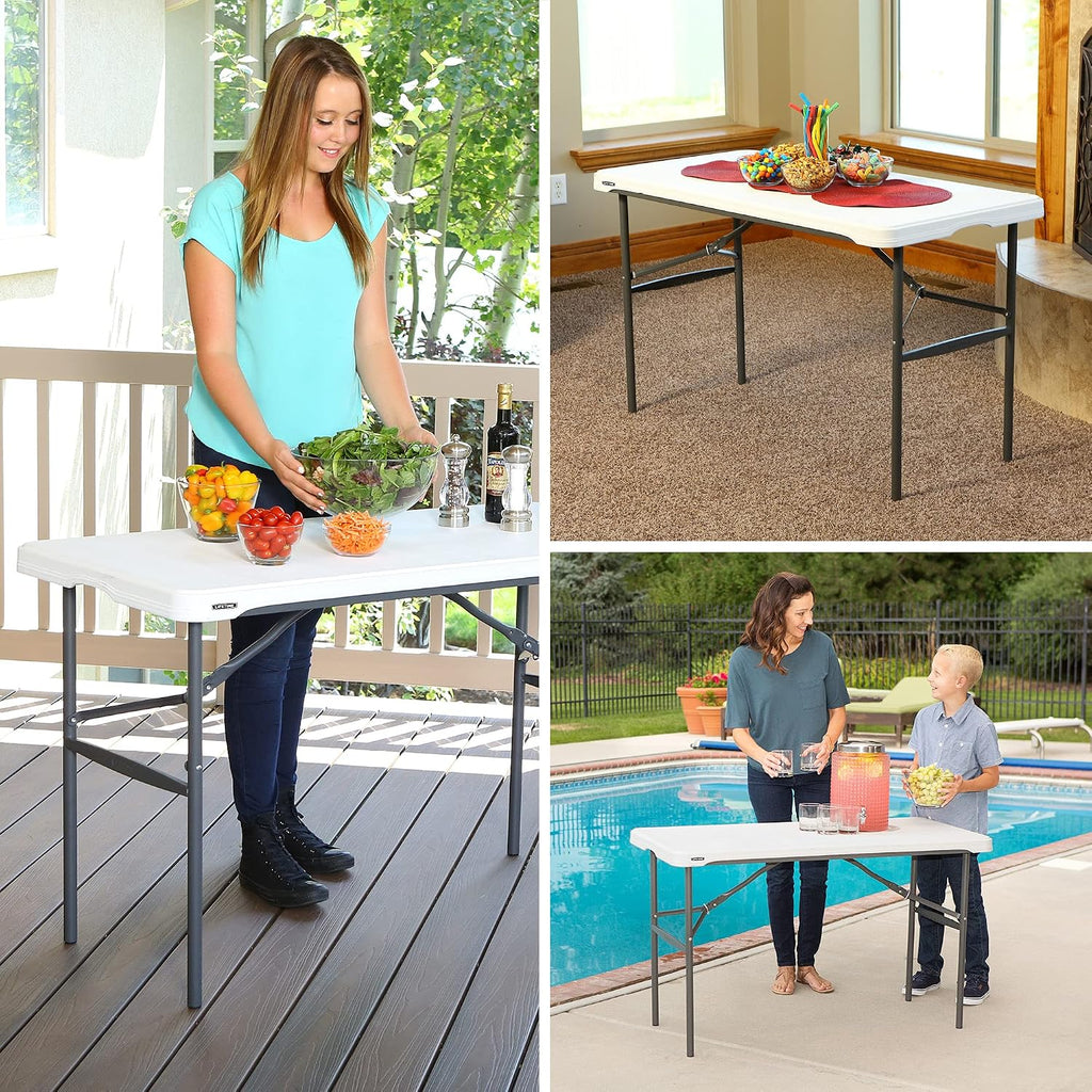 LIFETIME 280478 Commercial Nesting Folding Table, 4-Foot