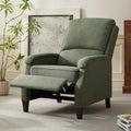 VKNOW Recliner Chair, Fabric Recliner with Soft Armrest, Home Theater Seating with Adjustable Push Back and Lumbar Support, Single Sofa for Adults, Lounge Chair for Living Room, Bedroom（Green）