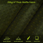 Stall Shower Curtain 36 x 72 Inches, Heavy Duty Fabric Hotel Quality Waffle Textured 256GSM Army Green Shower Curtain