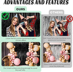 BTSD-home 4 Pack Black Foil Fringe Curtain Backdrop Metallic Photo Booth Backdrop Tinsel Curtains for Bachelorette Birthday Bridal Shower Party Decorations(3ft x 8ft)