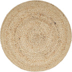 · REDEARTH · Jute Pouf Ottoman - Circular Boho Foot Stool - Jute Natural | Jute, 19.5"x19.5"x14"; Braided Pouffe Accent Sitting, Doubles as Foot Rest for Living Room, Patio, Outdoor, Bedroom