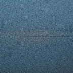 Small Trendy Comfortable Linen Fabric Cube Ottoman Footrest with Premium Construction, Sleek Blue Design, and Versatile Appeal
