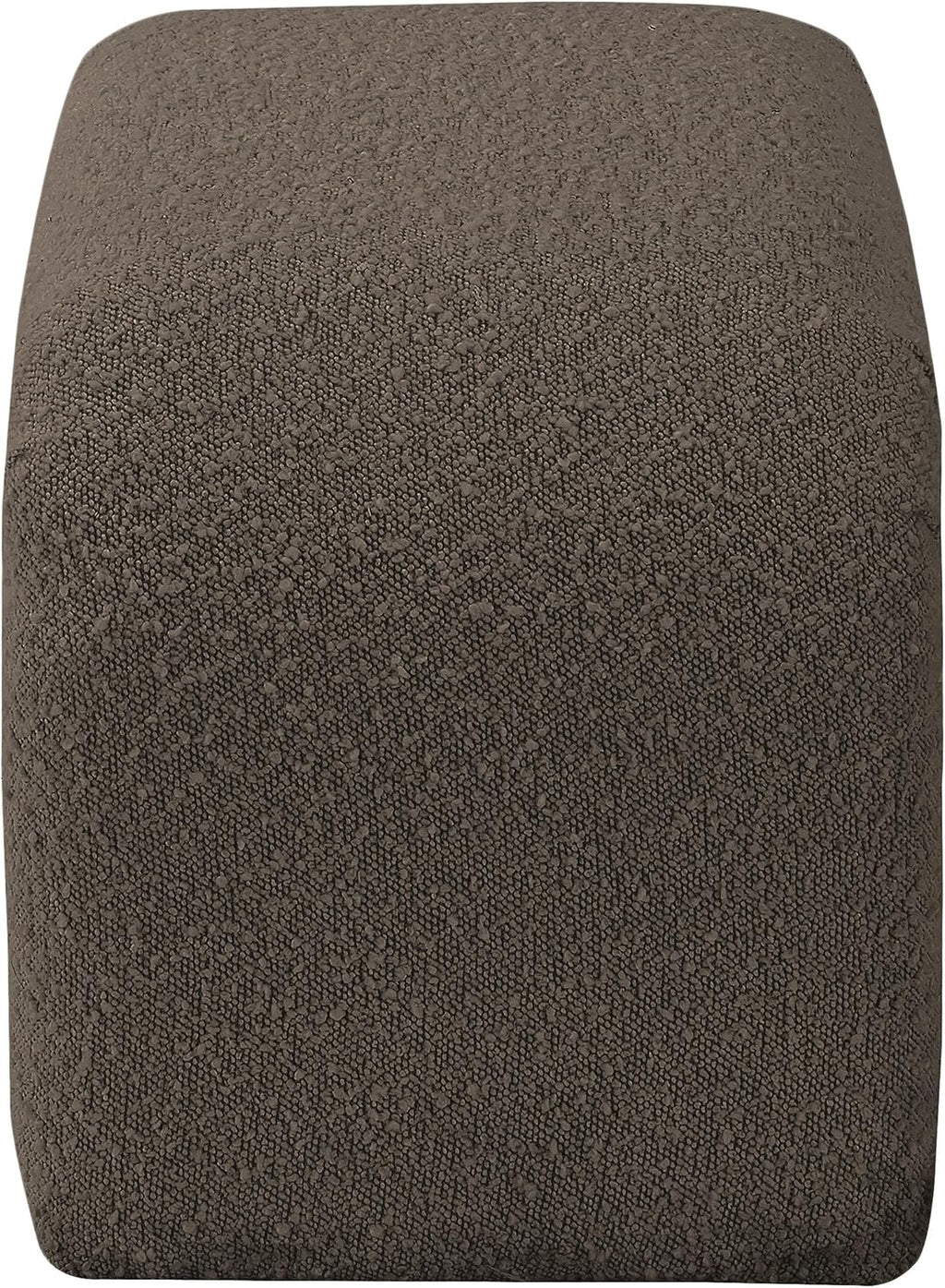 Meridian Furniture 169Brown Niagara Collection Modern | Contemporary Boucle Fabric Upholstered Bench with Rich Brown Boucle Fabric, Curved Contemporary Design, 28" W x 15.5" D x 17.5" H, Brown