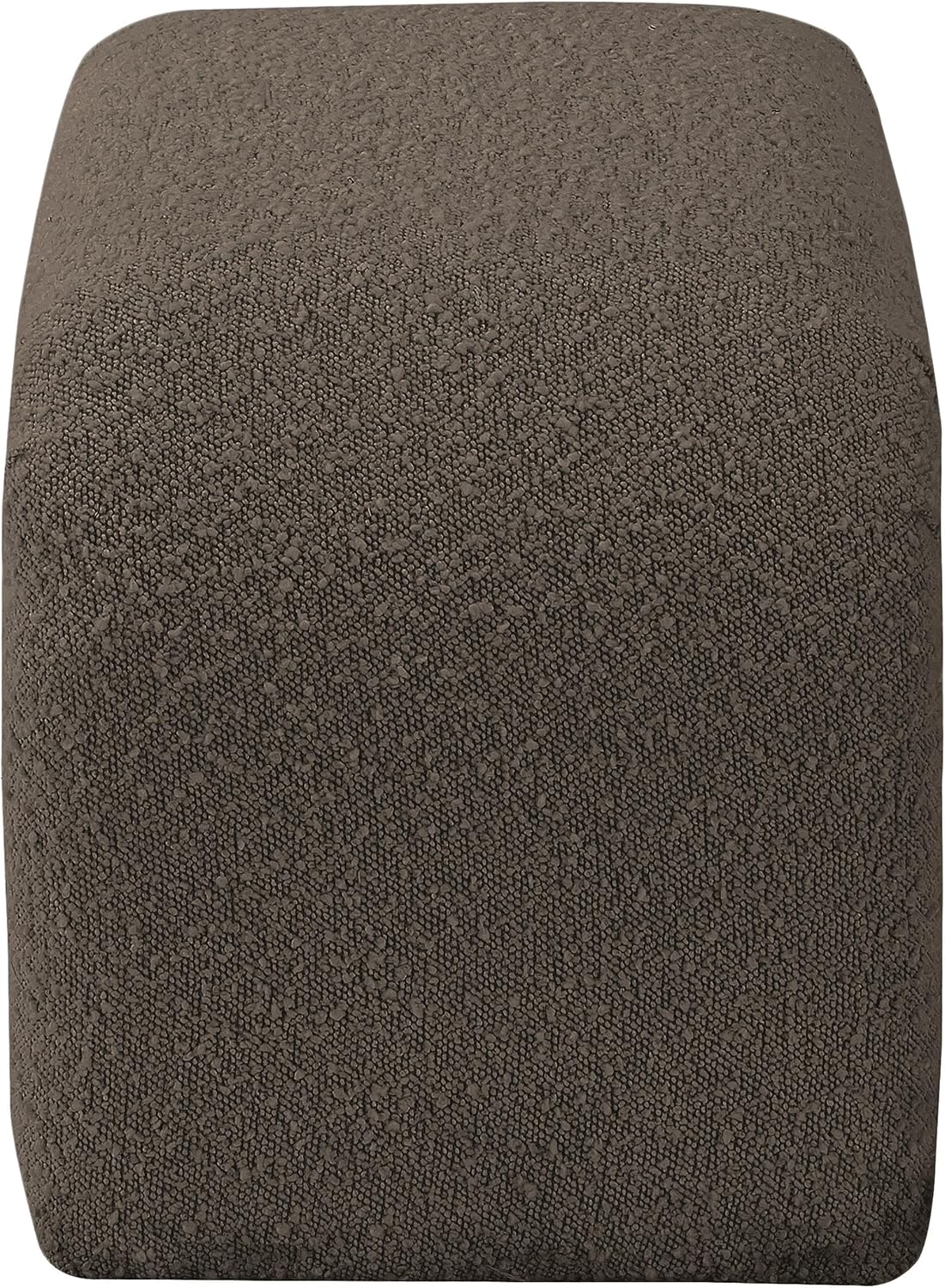 Meridian Furniture 169Brown Niagara Collection Modern | Contemporary Boucle Fabric Upholstered Bench with Rich Brown Boucle Fabric, Curved Contemporary Design, 28" W x 15.5" D x 17.5" H, Brown