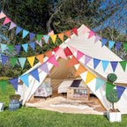 G2PLUS Pre-Strung Burlap Pennant Banner, 39Ft Rainbow Triangle Flag Bunting, 36pcs Pennant Banner Flags Garland for Birthday, Holidays and Theme Party Decorations