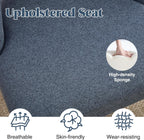 Dining Chairs Set of 6,Modern Dining Room Chairs with Thick Cushions,Upholstered Linen Fabric Kitchen Chairs for Kitchen Dining Room DARKBLUE