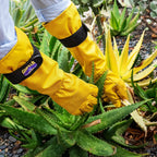 GORILLA EASY CONNECT Gardening Gloves Lightweight Tough Heavy Duty Long Sleeve Leather Pruning Gloves with Adjustable Strap