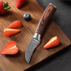 Wakoli EDIB Peeling Knife, 6.9-Inch Damascus Kitchen Knife, VG10 Core, Pakkawood Handle, Knife for Food Peeling in Gift Box