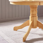 Furniturebox UK Bude Round Wooden Dining Table & 4 Millford Chairs (Oak-Effect & 4 Millford Chairs)
