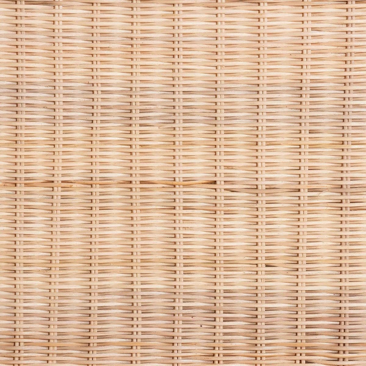Bali & pari Weyman Scalloped Rattan End Table with Removable Tray Top - Handwoven Rattan Accent Table with Shelf, Coastal Boho Style Side Table for Living Room or Bedroom