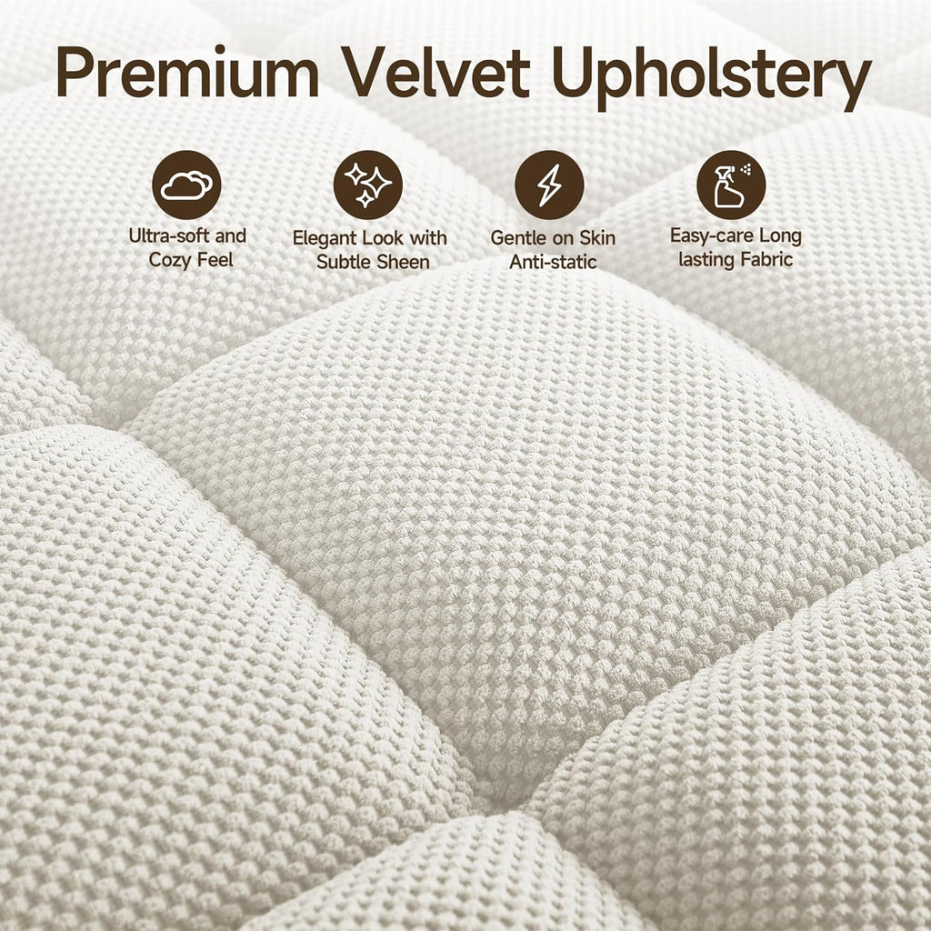 Oversized Recliner Chair with Swivel Tray Table, Modern Tufted Linen Fabric Single Sofa with Cup Holders & USB Port, 660 LBS Heavy Duty Reclining Chair for Living Room & Bedroom (White, 41.7'')